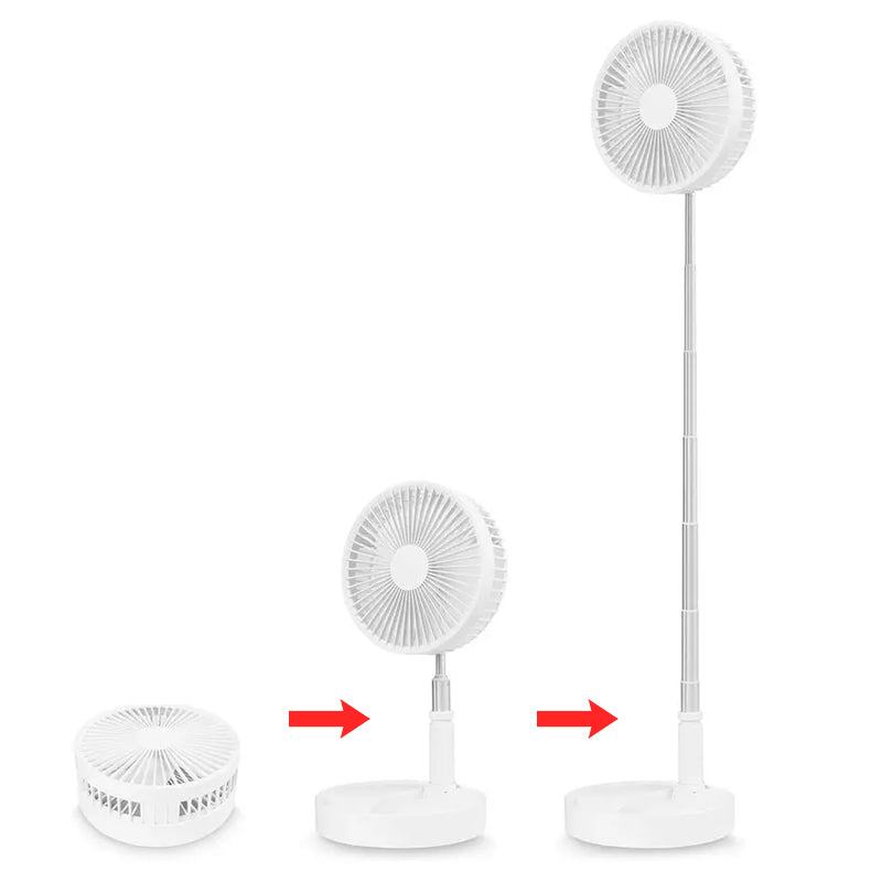 Portable Fan Usb Rechargeable Folding Telescopic Floor Fan