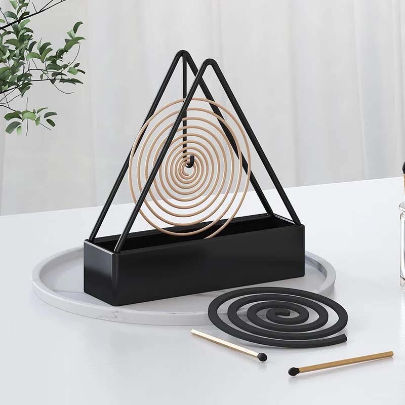 Iron triangular mosquito coil rack