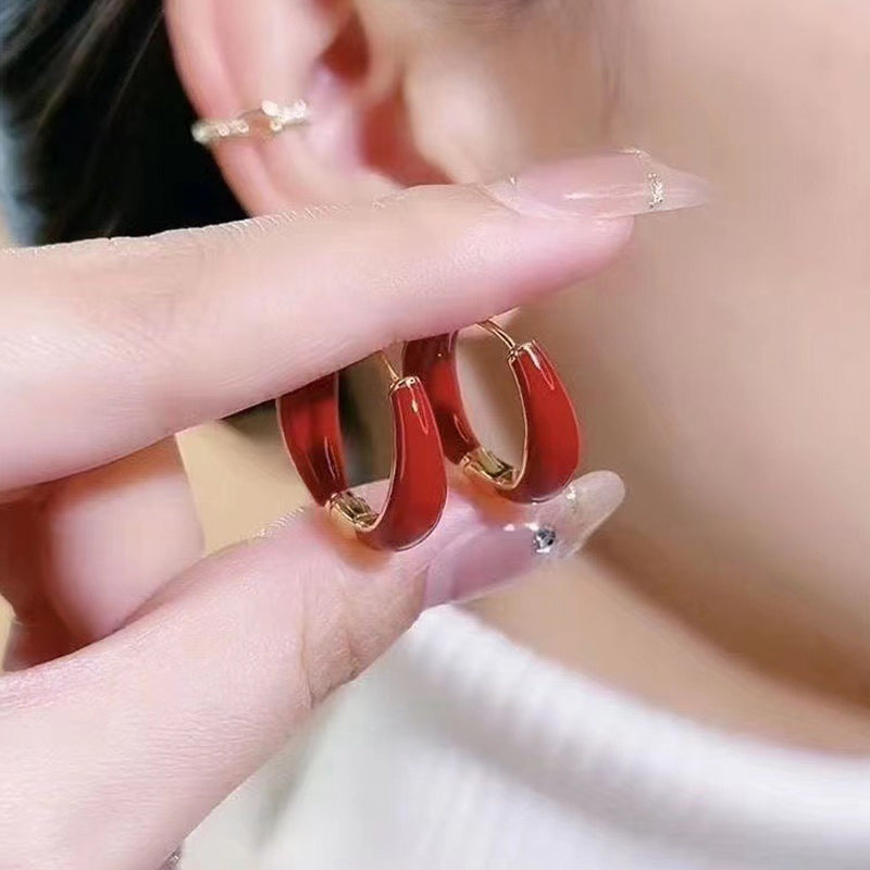 Elegant and fashionable hoop earrings