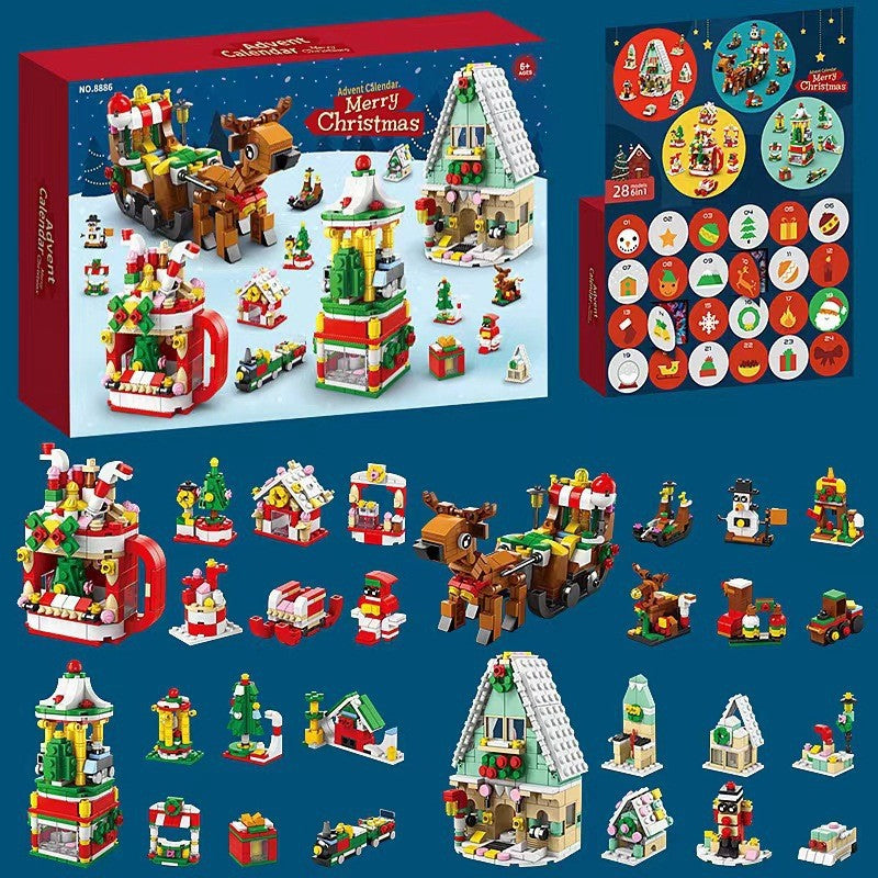 Christmas advent calendar surprise building block set