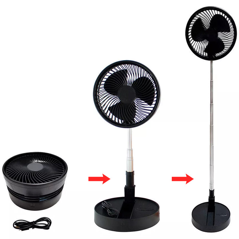 Portable Fan Usb Rechargeable Folding Telescopic Floor Fan